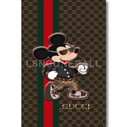 gucci mickey mouse wallpaper Custom Poster Print Wall Decor