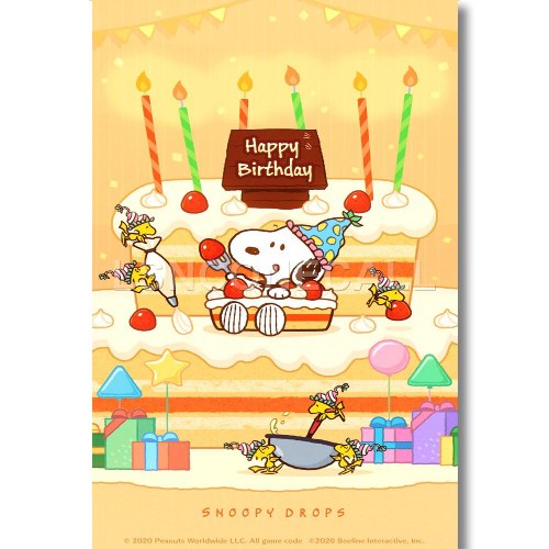 Snoopy Happy Birthday Wallpaper Custom Poster Print Wall Decor