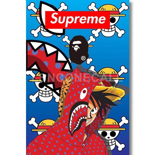 Supreme Wallpaper Bape Custom Poster Print Wall Decor